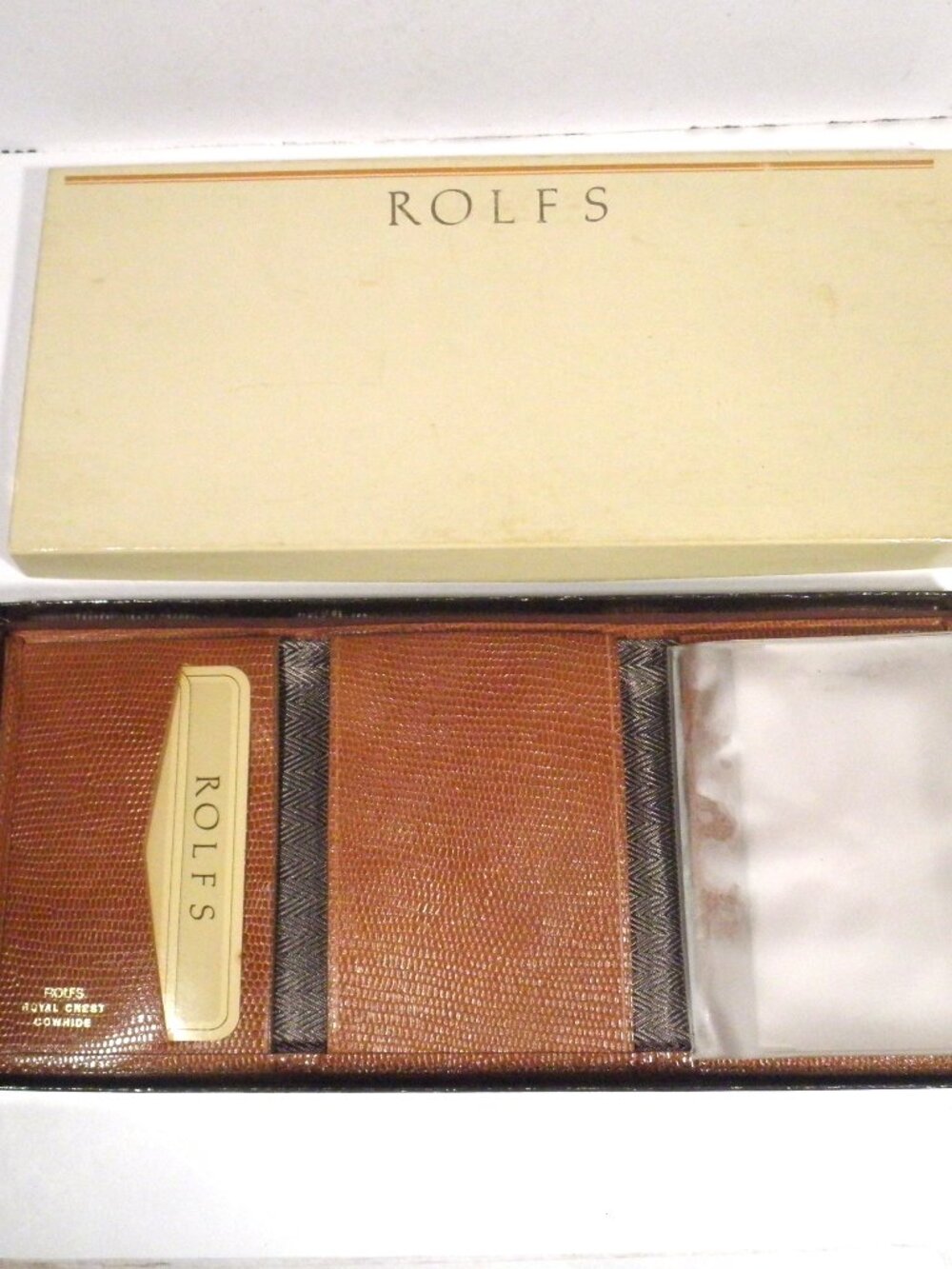 Rolfs Royal Crest Brown Cowhide Leather Wallet